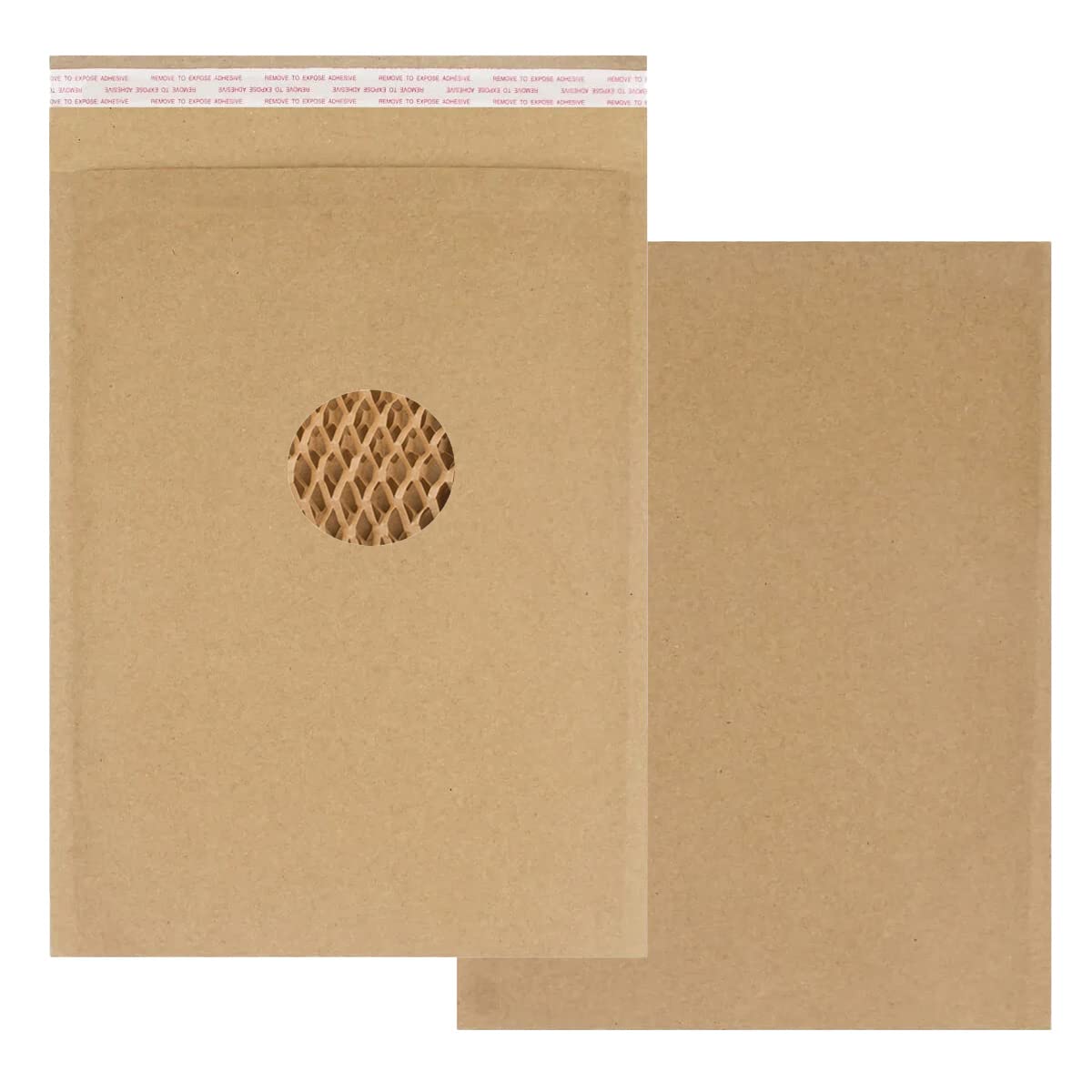20X Greener Route™ Brown Eco Padded Mailers, 340x240mm (Internal Dimensions), Honeycomb Pattern Paper Filled, 100% Recycled & Biodegradable Kraft Paper Fibres Cushioning Protected Padded Envelopes — image 1