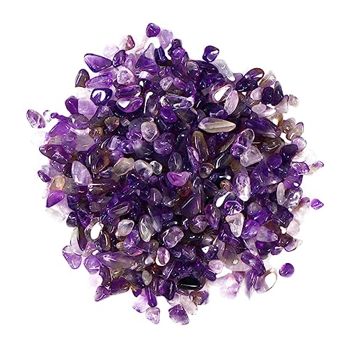 GRIRIW 200G Irregular Purple Aquarium Gravel Decor for Fish Tanks Polished Landscape Stone Accessories for Home Living for Water Gardens and Terrariums