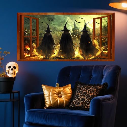 Vinilo Decorativo 3D Halloween Brujas Pegatina de Pared miniatura 2