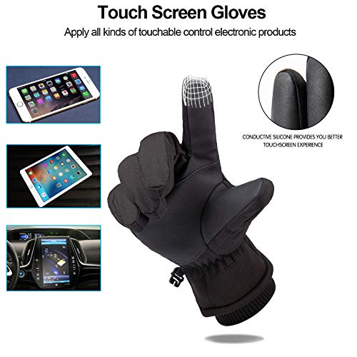Gorelox Winter Gloves For Men And Women - Touch Screen Waterproof Windproof Thermal Ski Gloves In Cold Weather For Driving Motorcycle Cycling Warmest Gloves #TOP2