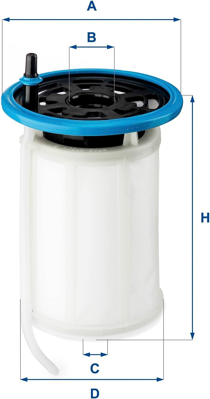 UFI Filters, Filtro Gasolio 26.079.00, Filtro Carburante per Ricambio, Adatto ad Auto, Applicabile su Diversi Modelli Fiat