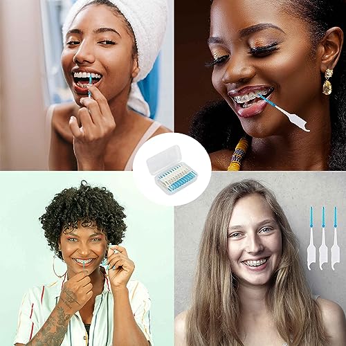 FaJoek Interdentale borstels, 200 stuks, tandenstokers, 0,7 mm, tandenstoker, tandenverzorgingsborstel, voor het reinigen van de tanden (Blau:200PCS, set) – Bild 5