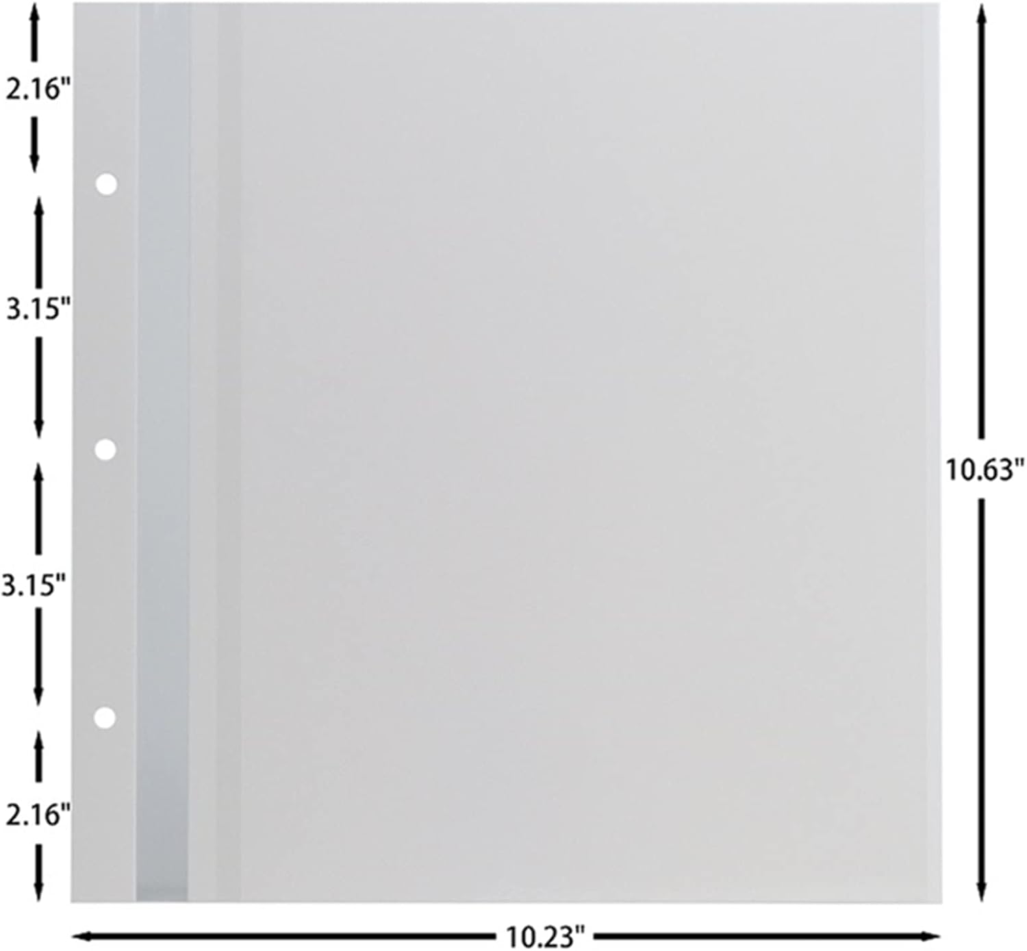 Photo Album Refill Pages for Self Adhesive Scrapbook 11x10.6 20 Pages
