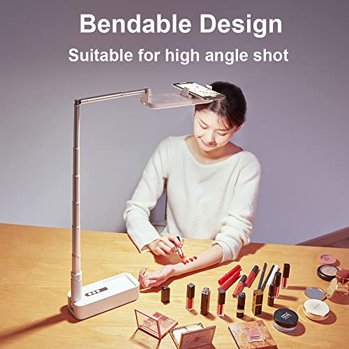 Suporte portátil dobrável para smartphone de mesa Suporte para telefone 130 cm máx. Altura com supor