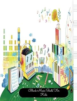 Paperback Blank Music Sheets For Kids: Music City Large, Empty Staff, Manuscript Sheets Notation Paper For Composing For Musicians, Students, Songwriting. Book Notebook Journal 100 Pages 8.5x11 Book