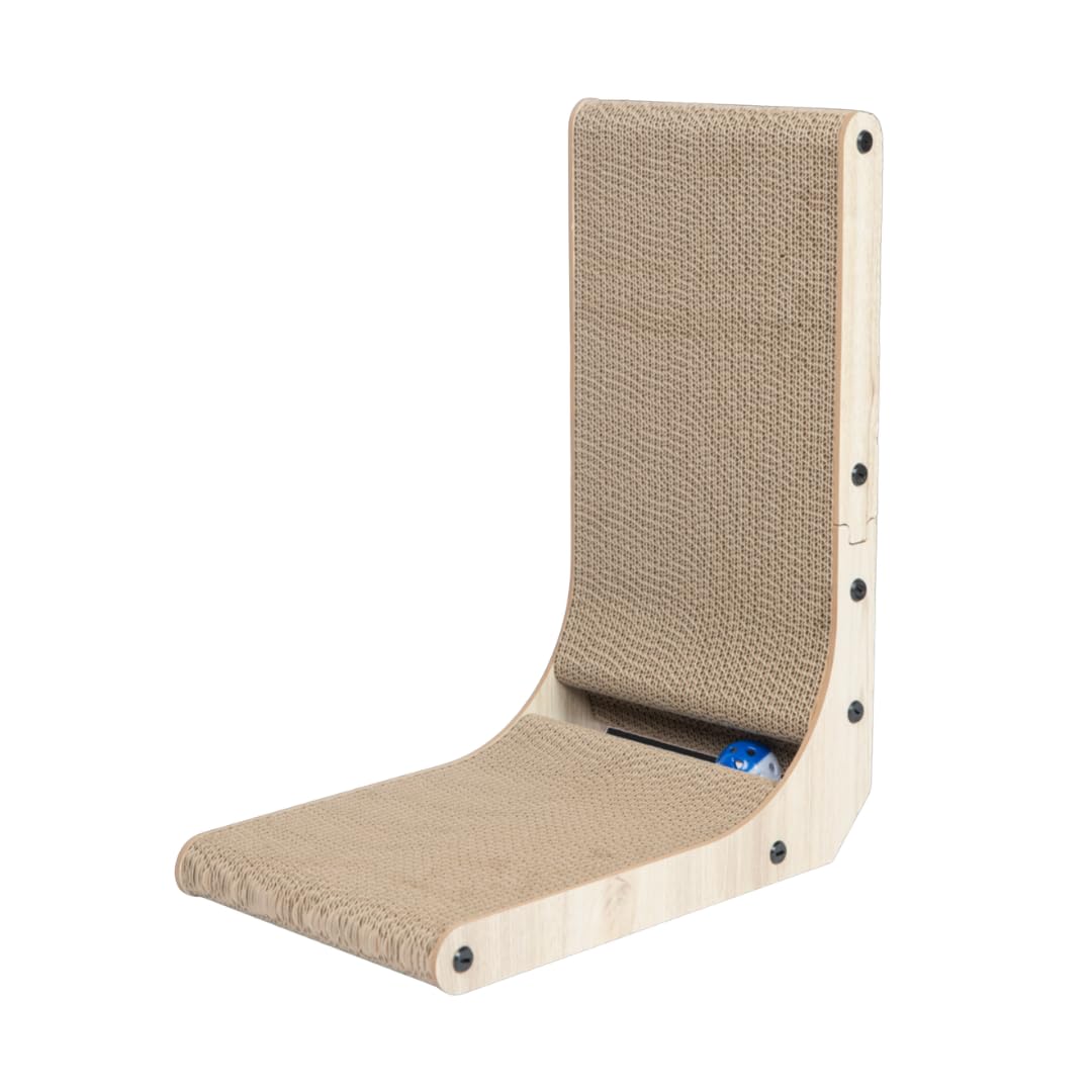 Best Pet Supplies Catify L-Shaped Cardboard Cat Scratcher - H: 19"