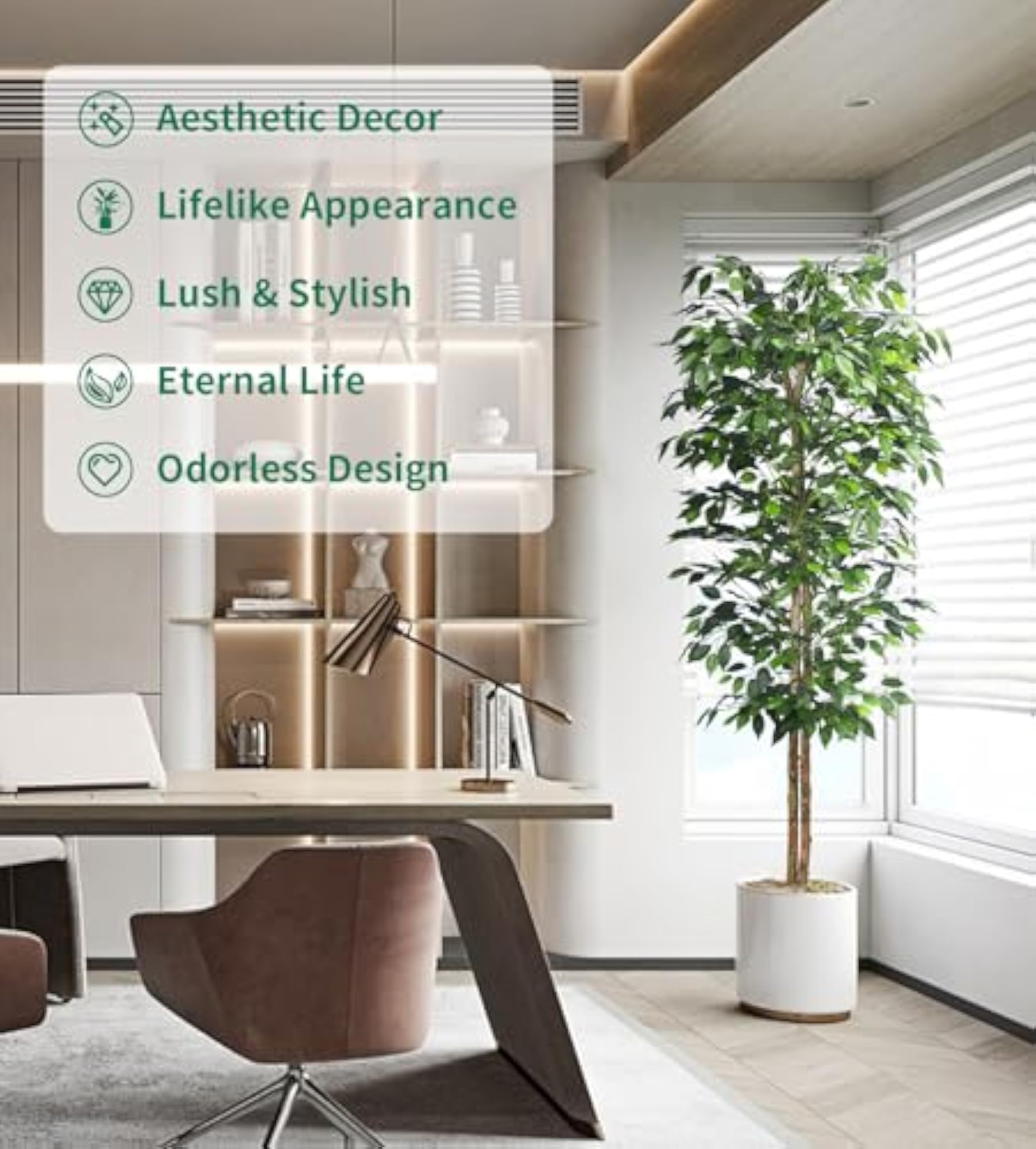 Artificial Ficus Tree for Indoor Decor