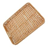 FRCOLOR Panier tissé en plastique plateau de parfum rectangulaire plateau de rangement mu...