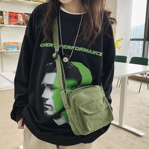 Canvas Small Crossbody Bags for Women Men Shoulder Purses with Zipper Cute Mini Women's Handbags Phone Purse2