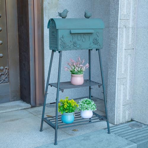 Mailboxes for Outside with Stand Metal Mailbox and Stand Combination
