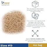 Upgrade Office Supply UPG23719 Gumowe taśmy, rozmiar #19 (3-1/5.1 cm x 1/40.6 cm), 1/1.8 kg torba, naturalna krepa, wyprodukowano w USA