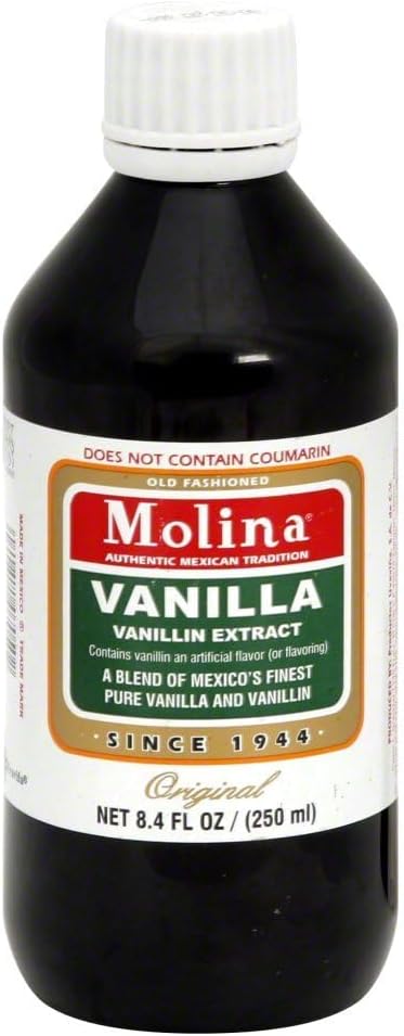 Molina Vanilla, Extract Vanilla Orgnl, 8.4 OZ (Pack of 12)