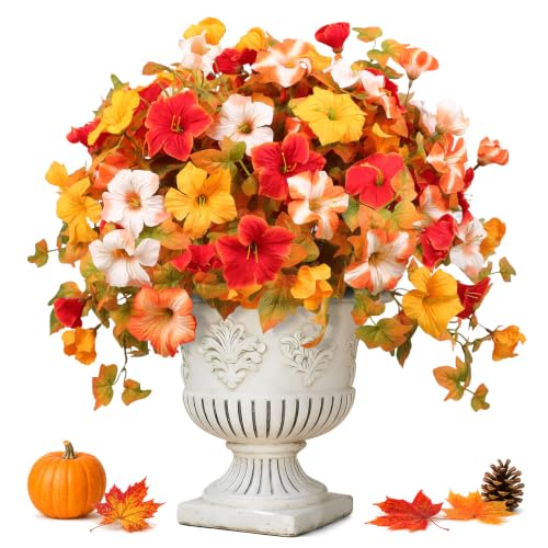 Artificial Fall Flowers UV Resistant Outdoor Porch Window Box Decor 2pcs - image 1