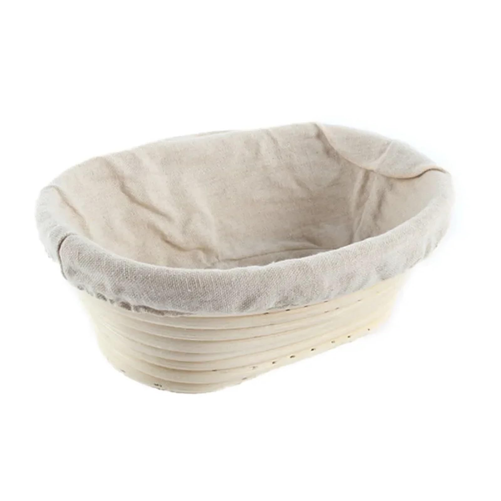 Cestas ovaladas largas for fermentación de masa pan, cesta mimbre for fermentada con forro interior Para Hornear Pan(L)