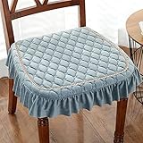 Yadlan Cojines para sillas con Volantes, Cojines Sillas Comedor, Cojín de Silla Desenfundable de 43 x 45 cm, Cojin para Silla con Lazos, para Cocina, Cuarto, of(Size:6 Pack,Color:A-Azul Claro)