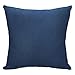 ITD HOME - Funda Cojín de Algodón Lino para Sofás, Fundas Cojines 45 x 45cm Talla Unica, Funda de Almohada para Camas, Coches, Salones, Sillones (Azul Oscuro)