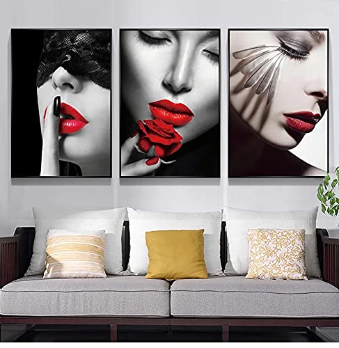Femmes affiches et impressions mur art salon décor moderne peinture toile mode 40x60 cm
