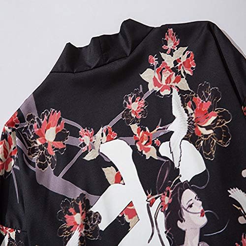 Image of LAI MENG FIVE CATS Women's Funny Cute Cat Cardigan Lightweight Kimono Loose Cover up Blouse Tops