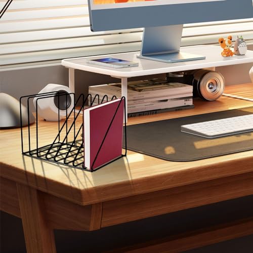 Expositor de arquivo,Estante pequena para mesa com 8 slots | Organizador de mesa de arte em ferro, c