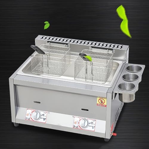 Edelstahl-Fritteuse mit hoher Kapazität für den professionellen Einsatz – kommerzielle LPG-Gas-Fritteuse – Bild 4