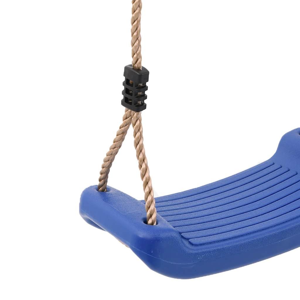 Juego de columpio con columpio trapezoidal, escalera de cuerda y cuerda de escalada de acero lacado, 341 x 185 x 185 cm, para jardín al aire libre, parque infantil, promueve movimiento