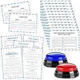Halloscume Father's Day Friendly Feud Game with 2 Answer Buzzers, Feud Cards for Family Game Night Fun Trivia Quiz for Party Office Class Groups Team Building