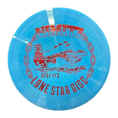 Lone Star Disc Alpha Nimitz | Overstable Disc Golf Distance Driver | Artist Stamp 170g+ | Durable & Smooth Premium Plastic | Distance Backhand & Forehand with Control | Colors May Vary