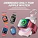 Pddosi Portable Wireless Charger Compatible for Apple Watch Series 10/9/8/UItra/7/6/5/4/3/2/SE, 1500mAh Portable iWatch Charger Travel, Magnetic Portable Watch Charger Keychain with USB C (Pink)