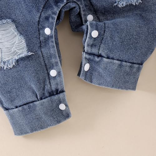 Image of Baby Boy Clothes Newborn Long Sleeve Romper Cartoon Animal Jeans Suspender Overalls Jumpsuit Fall Outfits 0-18 Months
