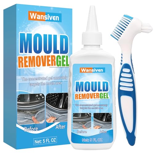 Wansiven Mould Remover Washing Machine Mould Remover Gel Effectively Removes Black Mold for Bathroom Toilet Washing Machine rubber Kitchen Sink Tile Stain 140g (140g)