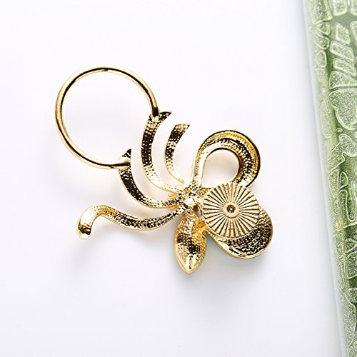 Image of NOUMANDA Fashion Emerald Bow Magnetic Eyeglass Pin Brooch Glasses Spectacles Sunglasses Clip Holder