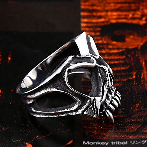 Image of Genuine Stainless Steel Ring Jewelry for Men Fashion Punk Biker Skull Rings