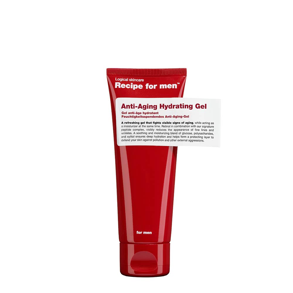 Recipe For Men Anti Aging Face Cream Hydrating Face Mask - Hydrating Moisturiser - Reduces Wrinkles & Fine Lines - 75ML