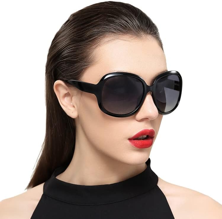 Miniatura 2 de FEISEDY Gafas de sol polarizadas de gran tamaño para mujer, lentes TAC, gafas de sol de marco grande vintage B2434