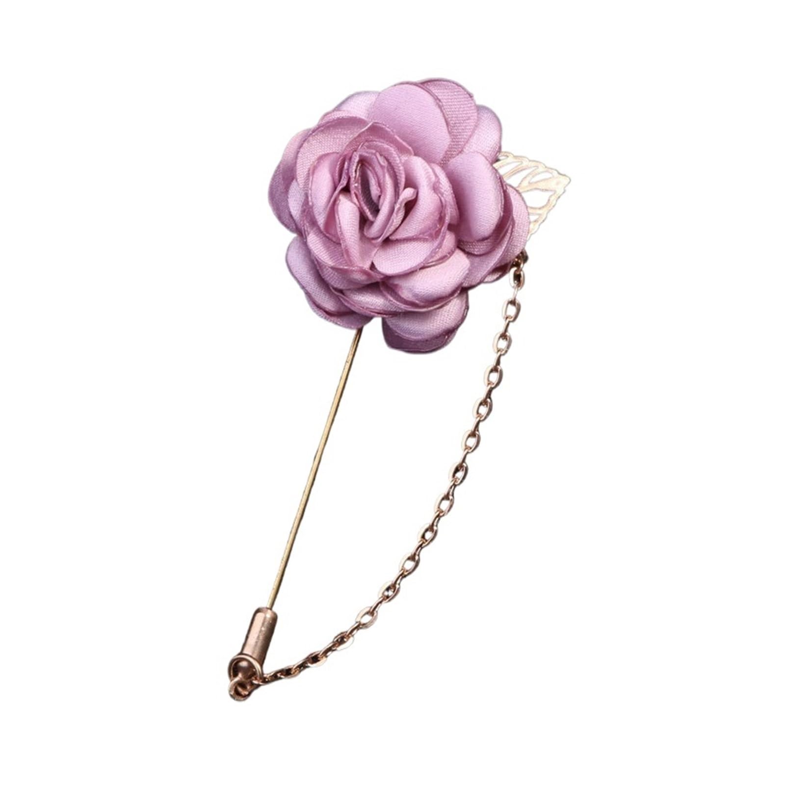 UJEDFHV Wedding Simulation Rose Corsage Wedding Corsage Men Fabric Rose Camellia Flower Groom Boutonnieres Decoration Accessory For Proms