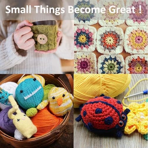 Image of LeafLoom Crochet Set, Crochet Kit for Beginners with Yarn, Ergonomic Hook, Needles, Stitch Markers, Scissors & Tape Measure - Complete DIY Amigurumi Starter Set(DIY Beginners Crochet kit)