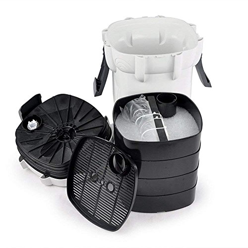 Sunsun HW-3000 UV 9W 5-Stage External Canister Filter w/Media, 793gph, White, HW-3000 PRO