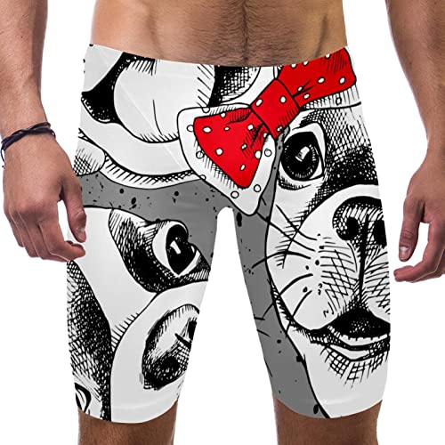 Bañador gris de bulldog francés para hombre ideal para entrenamiento y natación