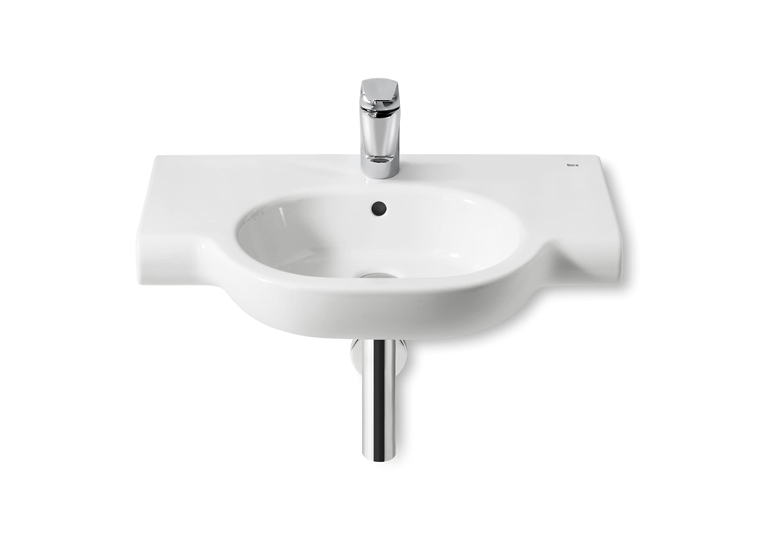 Roca,Meridian,Lavabo de porcelana mural,Blanco,700mm x 460mm x 150mm,A327240000
