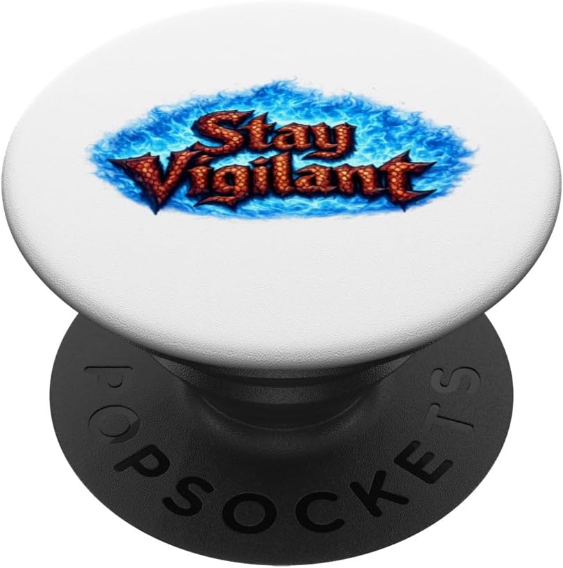 Stay Vigilant – The Original Fire-Dragon Emblem PopSockets Adhesive PopGrip