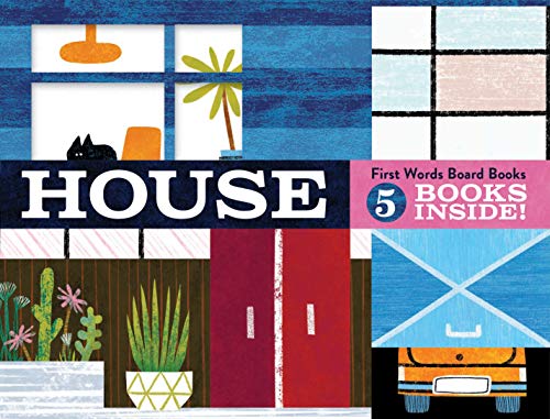 House: First Words Board Books: 5 books inside! (Illustrated Set of Board Books for Babies, Interactive Books and Playset, Babys First Words)