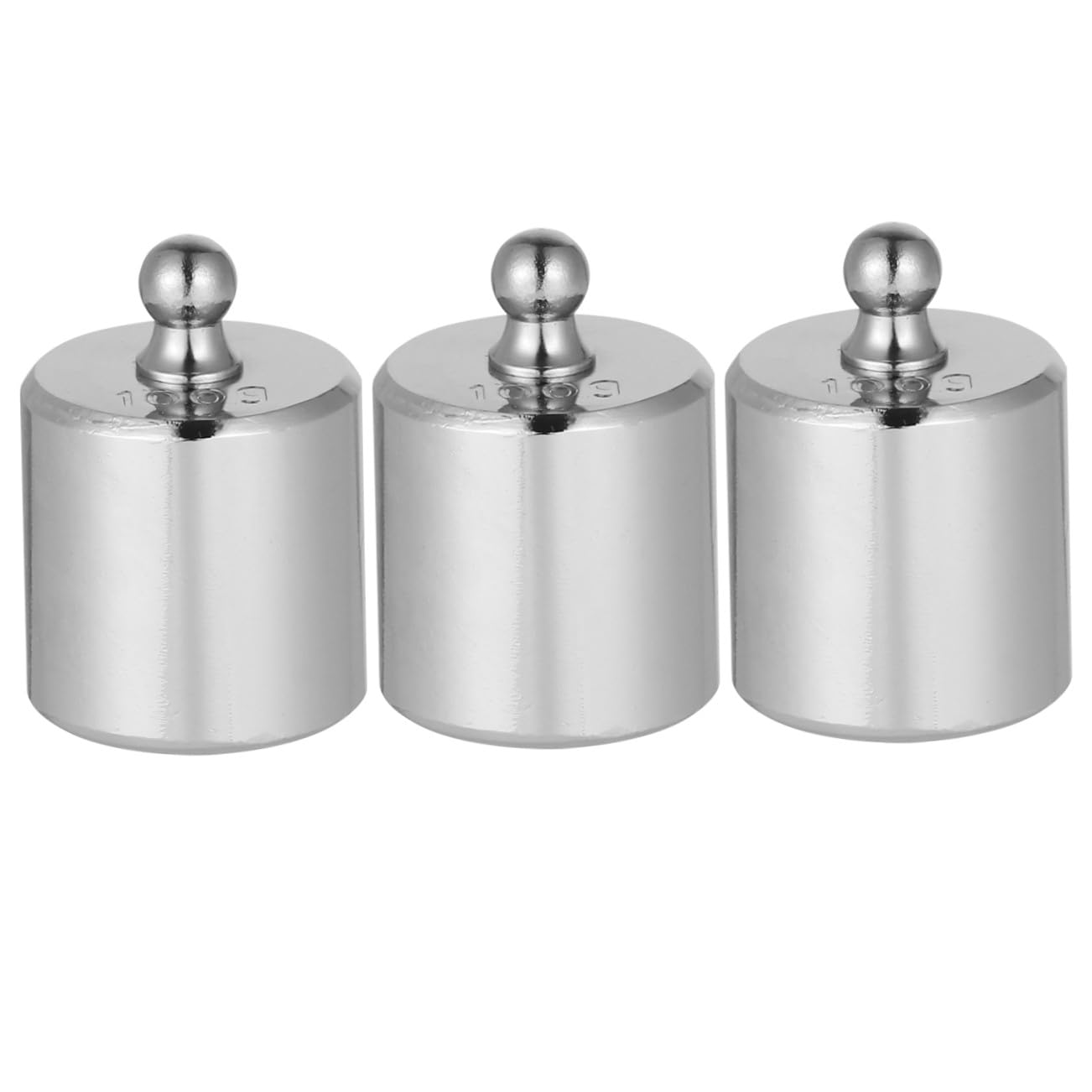 Pesas de Calibración de 100g Cromadas M2, Juego de 3 Piezas de Acero para Balanzas Electrónicas, Instrumento Educativo Resistente Corrosión, Uso en Calibración de Básculas