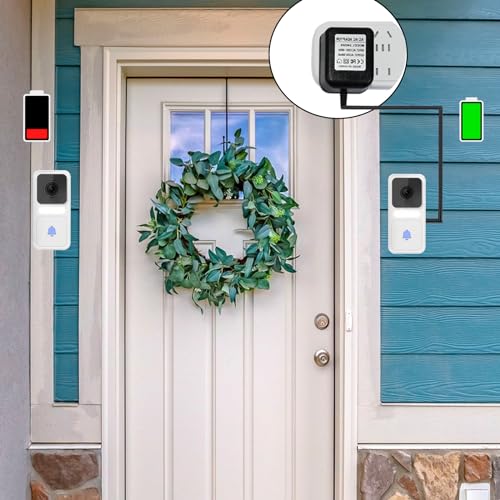 24V Doorbell Transformer Compatible with WYZE Doorbell v2, Ring Battery Doorbell (New-est Model) AOSU Doorbell, 16ft Doorbell Power Adapter, Black (No Doorbell) by TEKCAM - Used condition - Image 4