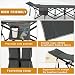 OVERMONT Klappbar Feldbett Faltbar Campingbett - Camping Bett 190 x 71 x 36 cm - bis 250kg Belastbar - 2400D Oxfordgewebe mit Seitentasche Tragetasche für Camping Garten Büro Schwarz Grau