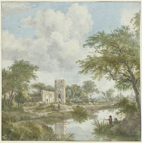 Tableau paysage avec château en ruine par Wybrand Hendriks : une toile d'art aux finitions fines