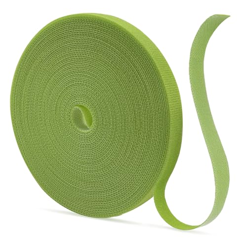L&W Luck 12mm Brida para Plantas Cinta, 10m/20m/30m Bridas Reutilizables Lazos para Plantas,Cinta para Plantas Autoadhesiva Carpeta de Plantas Suave (12mmx10m)