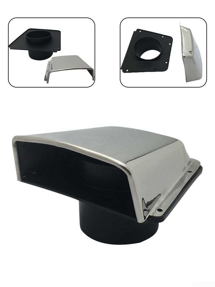 Aération de hotte d'échappement pour ventilation de bateau, grille d'aération de capot d'échappement en acier inoxydable avec base en nylon pour accessoires de quincaillerie marine