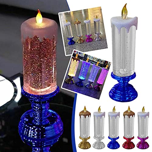 Luces LED de Navidad, luces LED electrónicas con purpurina para Navidad, impermeables, recargables por USB, luces que cambian de color para fiestas de Navidad, decoración del hogar (plata) Cover