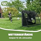 EXIT Toys Maestro Stahl-Fußballtor - Mit Trainingsschirm - Inklusive Solides Verankerungssystem - Fußballtor für Kinder - Für den Garten - Trainiere Deine Fußballfertigkeiten - 180x120cm - Schwarz - 4