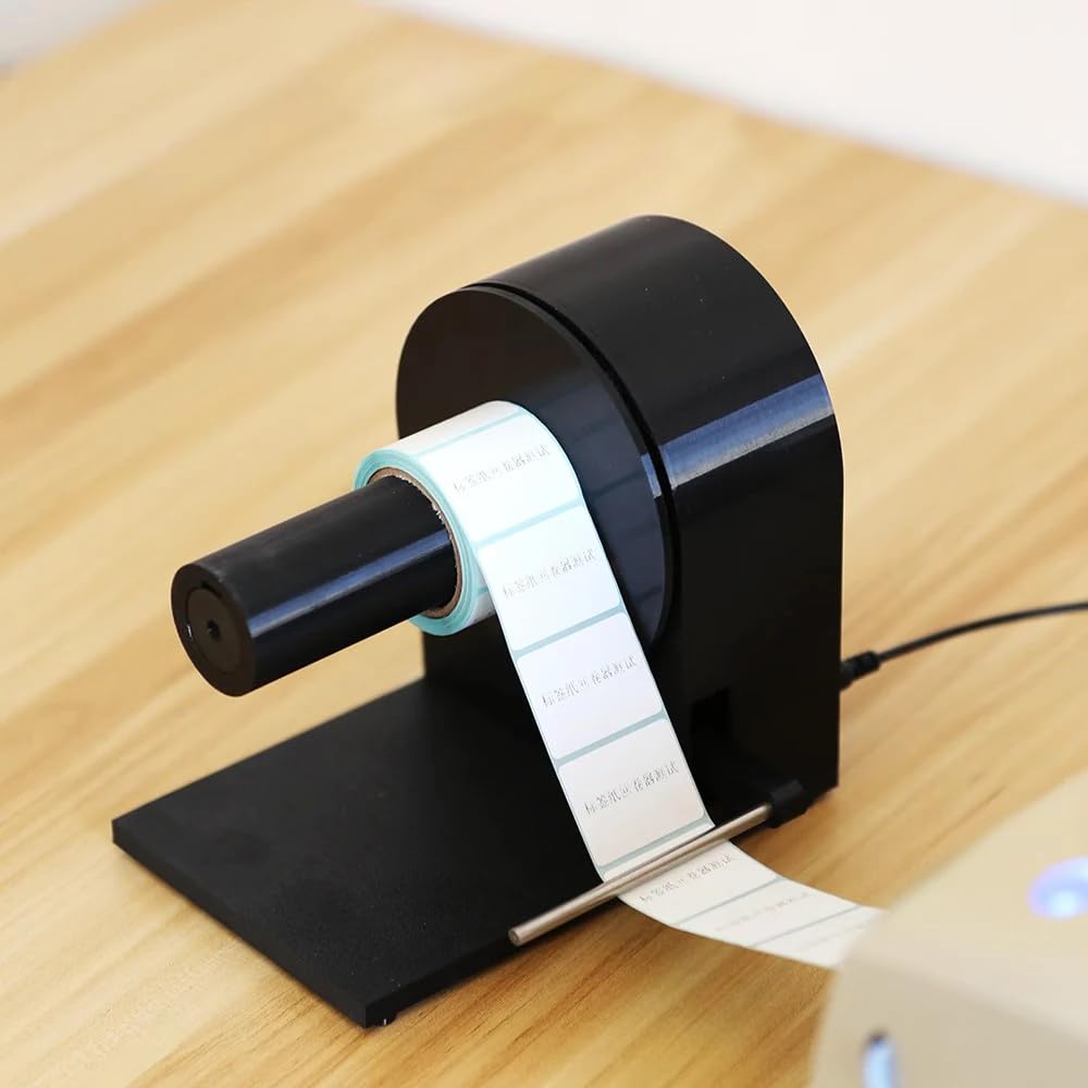 Mini Avvolgitore Elettrico per Etichette, Macchina per Riavvolgimento Automatico di Micro Codici a Barre Etichette per Codici a Barre Adesivi Etichette Lavabili